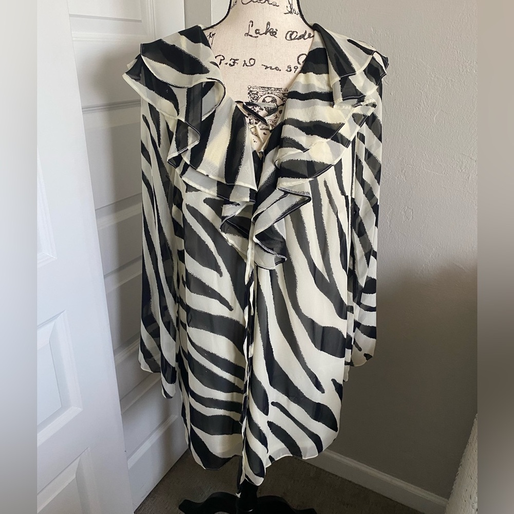 ASOS Zebra Ruffle Mini Dress